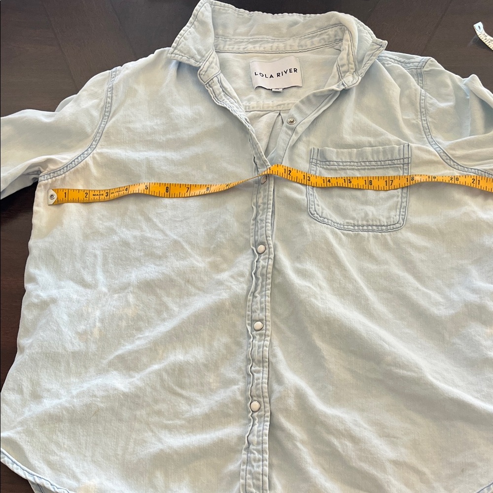 Lola River Light Blue Women's Button Down Shirt never worn